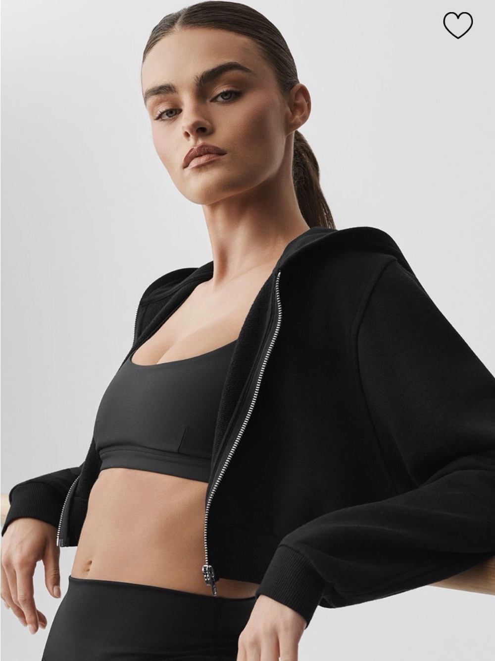 Alo Yoga Sweet Escape Zip Up Hoodie in Black